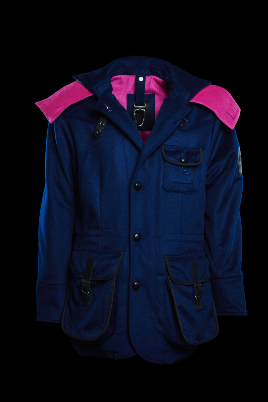 Ozeanblaues Kaschmir Casualjacket